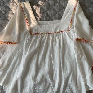 Madewell Top with rainbow detail
